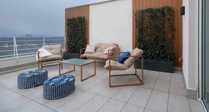 Terrace (north side) with Seater Group